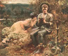 The Temptation of Sir Percival c1894, (c1902). Creator: Unknown