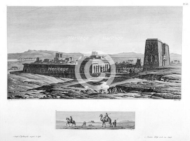 'The Temple at Apollinopolis Magna, Etfu (Edfu)', Egypt, c1808. Artist: Baltard