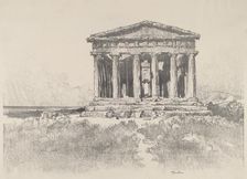 The Temple by the Sea, Temple of Concord, Girgenti, 1913. Creator: Joseph Pennell