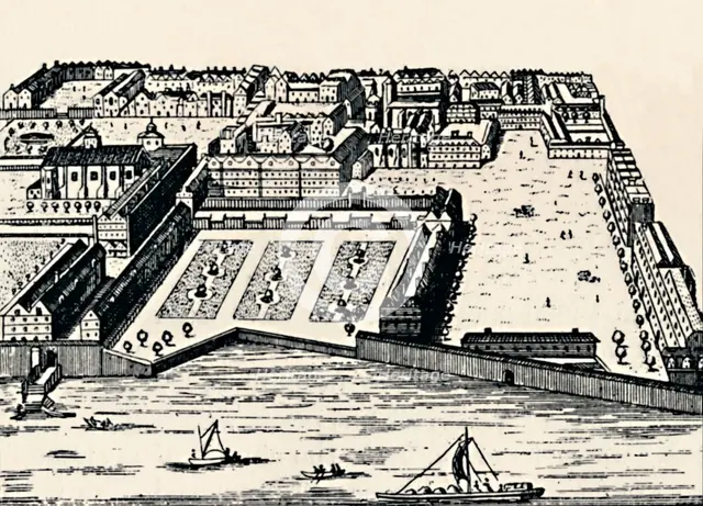 'The Temple from the Thames', c1650, (1903). Artist: Unknown.