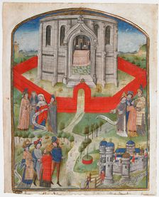The Temple in Jerusalem, from the "Postilla Litteralis (Literal Commentary)..., 1450-75. Creator: Unknown