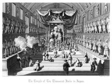The Temple of Ten Thousand Idols in Japan c1860.Artist: A Thom