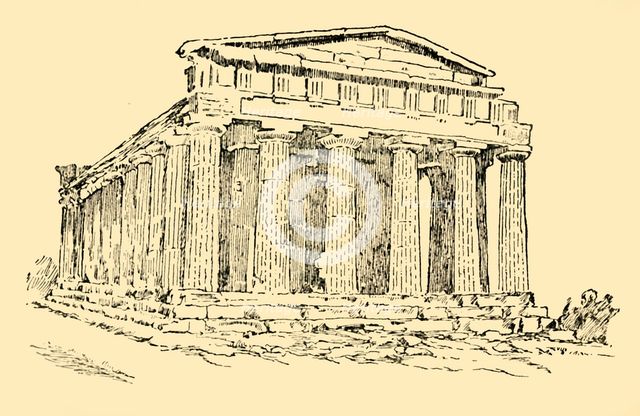 'The Temple of the Greek Colony at Agrigentum in Sicily', c1930. Creator: Unknown.
