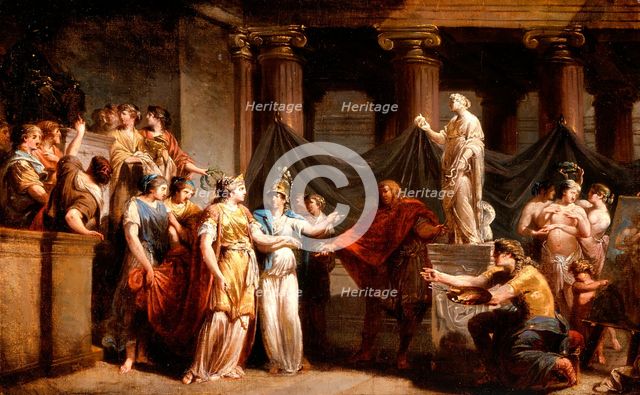 The Temple of the Liberal Arts, with the City of Bern and Minerva, 1779. Creator: Jacques Henri Sablet.