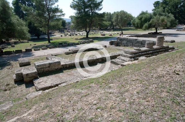 The Temple of The Mother (Metroon) at Olympia, Greece. Creator: Samuel Magal.