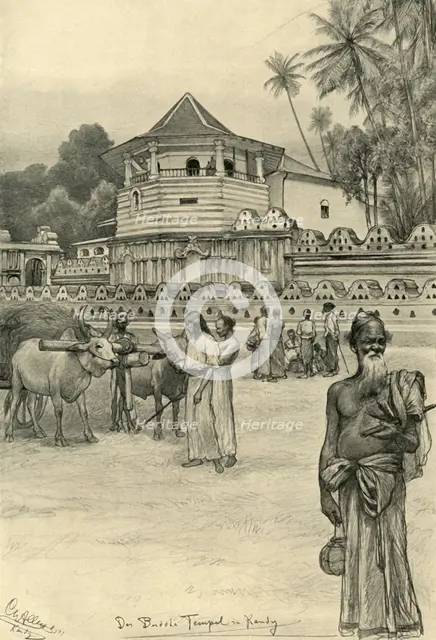 The Temple of the Tooth, Kandy, Ceylon, 1898. Creator: Christian Wilhelm Allers.