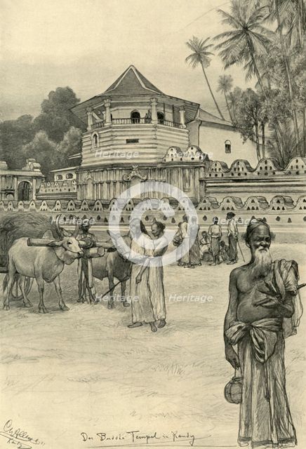 The Temple of the Tooth, Kandy, Ceylon, 1898. Creator: Christian Wilhelm Allers.
