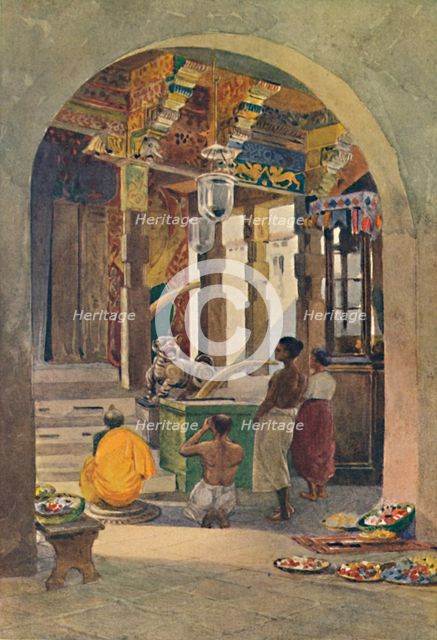 'The Temple of the Tooth, Kandy - Interior', c1880 (1905). Creator: Alexander Henry Hallam Murray.