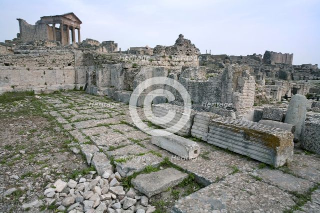 The Temple of the Victory of Caracalla, Dougga (Thugga), Tunisia. Creator: Samuel Magal.
