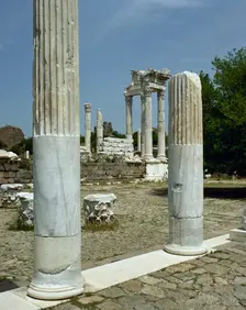 The Temple of Trajan on the Upper Acropolis, Pergamon, Aeolis, Anatolia, Turkey, 1999. Creator: Unknown