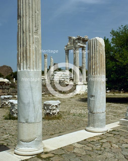 The Temple of Trajan on the Upper Acropolis, Pergamon, Aeolis, Anatolia, Turkey, 1999. Creator: Unknown.