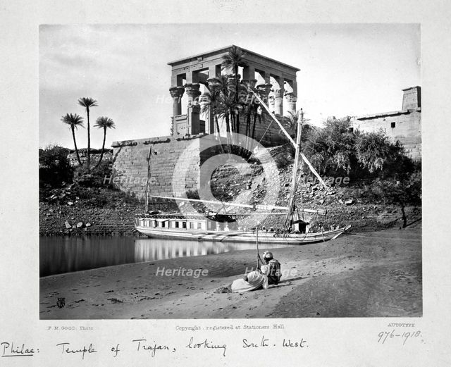 The Temple of Trajan, looking south-west, Philae, Egypt, c1860-1890. Creator: Frank Mason Good.