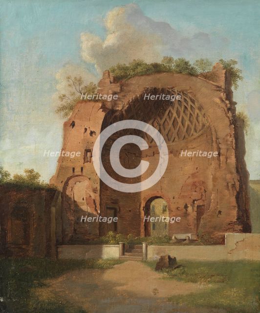 The Temple of Venus and Roma, The Roman Forum, Rome, 1840s. Creator: Thorald Laessoe.