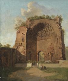 The Temple of Venus and Roma, The Roman Forum, Rome, 1840s. Creator: Thorald Laessoe