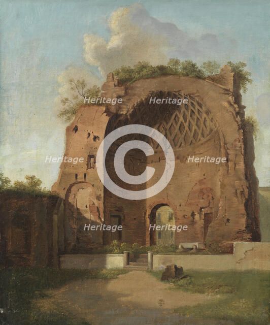 The Temple of Venus and Roma, The Roman Forum, Rome, 1840s. Creator: Thorald Laessoe.