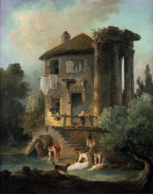 The Temple of Vesta at Tivoli Rome, 1831. Creator: Lancelot-Theodore Turpin de Crisse
