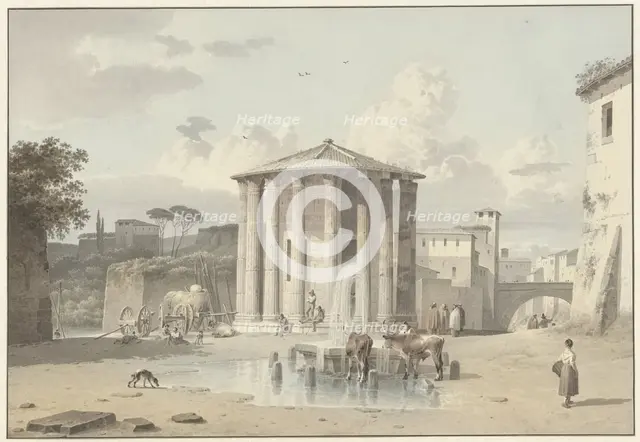 The Temple of Vesta in Rome, c.1809-c.1812. Creator: Josephus Augustus Knip.