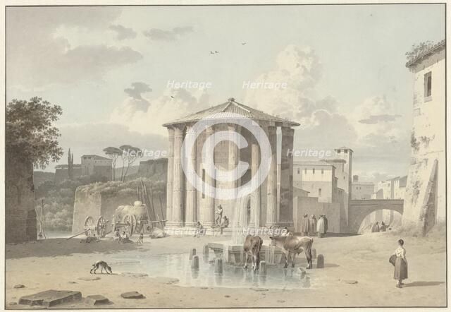The Temple of Vesta in Rome, c.1809-c.1812. Creator: Josephus Augustus Knip.
