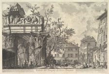 The Temple of Vespian (Veduta del Tempio di giove Tonante), ca. 1756. Creator: Giovanni Battista Piranesi