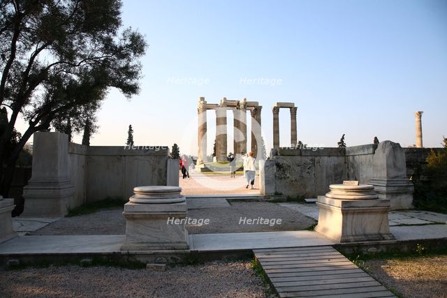 The Temple of Zeus Olympios, Athens, Greece. Creator: Samuel Magal.