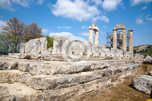 The Temple of Zeus at Nemea, Greece. Creator: Samuel Magal.
