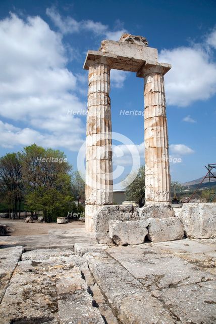 The Temple of Zeus at Nemea, Greece. Creator: Samuel Magal.