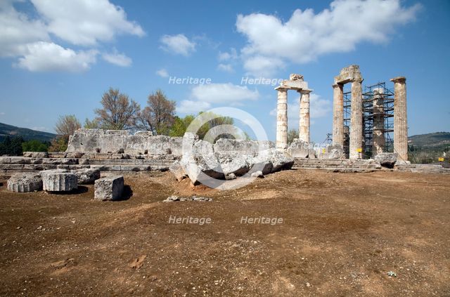 The Temple of Zeus at Nemea, Greece. Creator: Samuel Magal.
