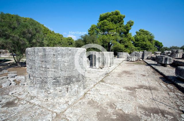 The Temple of Zeus at Olympia, Greece. Creator: Samuel Magal.