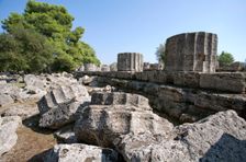 The Temple of Zeus at Olympia, Greece. Creator: Samuel Magal