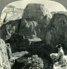 The Temple of Zion from the West Rim Trail, Zion National Park, Utah c1930s. Creator: Unknown