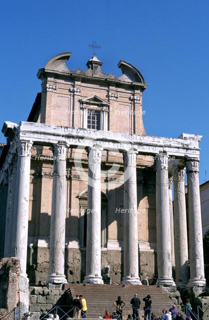 The Temple of Antoninus and Faustina, Rome, 141 AD. Artist: Unknown