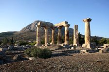 The Temple of Apollo at Corinth, Greece. Creator: Samuel Magal