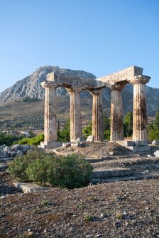 The Temple of Apollo at Corinth, Greece. Creator: Samuel Magal