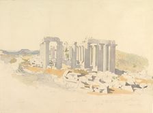 The Temple of Apollo at Bassae, 1843. Creator: Thomas Hartley Cromek