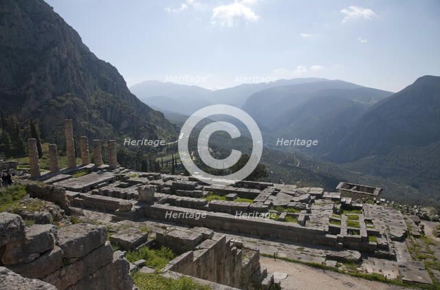 The Temple of Apollo, Delphi, Greece. Artist: Samuel Magal