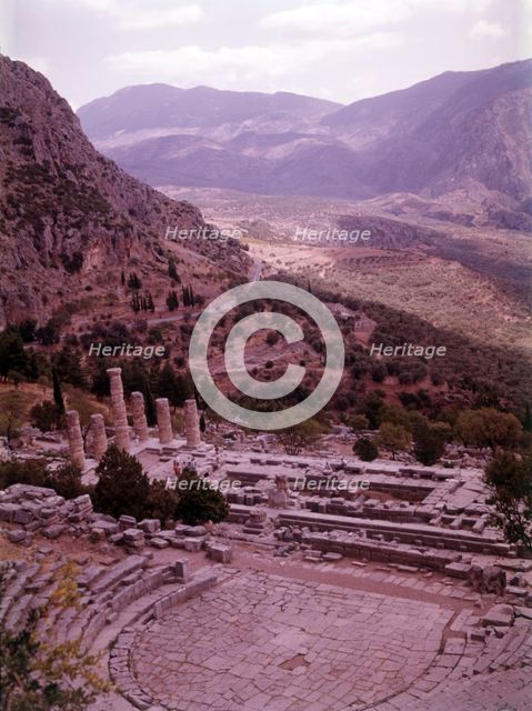 The Temple of Apollo, Delphi, Greece, c1955.  Creator: Arthur Charles Kirby Ware.