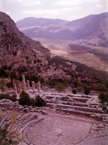 The Temple of Apollo, Delphi, Greece, c1955. Creator: Arthur Charles Kirby Ware