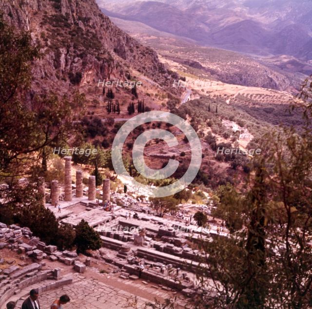 The Temple of Apollo, Delphi, Greece, c1955.  Creator: Arthur Charles Kirby Ware.