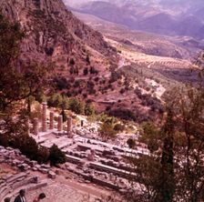 The Temple of Apollo, Delphi, Greece, c1955. Creator: Arthur Charles Kirby Ware