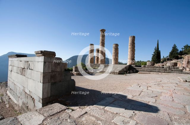 The Temple of Apollo, Delphi, Greece. Creator: Samuel Magal.