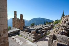 The Temple of Apollo, Delphi, Greece. Creator: Samuel Magal