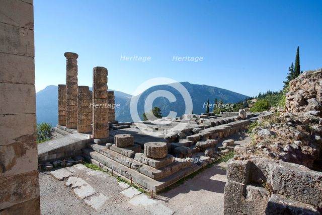 The Temple of Apollo, Delphi, Greece. Creator: Samuel Magal.