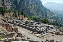 The Temple of Apollo, Delphi, Greece. Creator: Samuel Magal