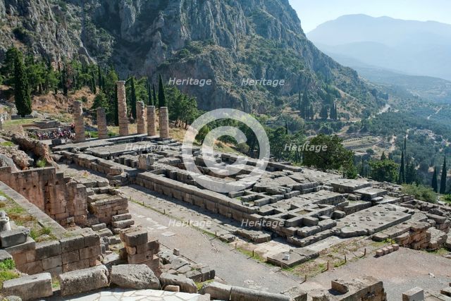 The Temple of Apollo, Delphi, Greece. Creator: Samuel Magal.