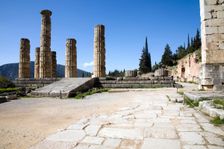 The Temple of Apollo, Delphi, Greece. Creator: Samuel Magal
