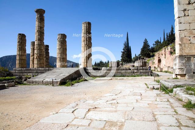 The Temple of Apollo, Delphi, Greece. Creator: Samuel Magal.