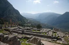 The Temple of Apollo, Delphi, Greece. Creator: Samuel Magal