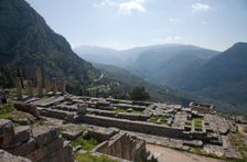 The Temple of Apollo, Delphi, Greece. Creator: Samuel Magal