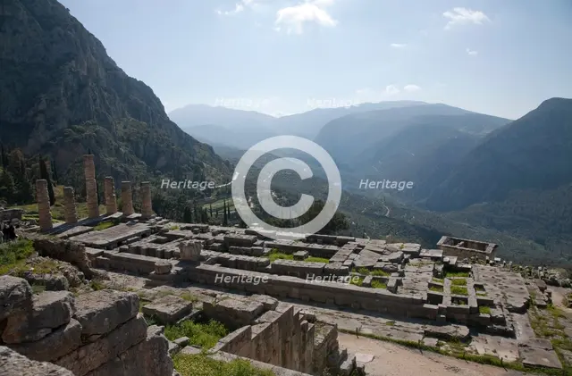 The Temple of Apollo, Delphi, Greece. Creator: Samuel Magal.