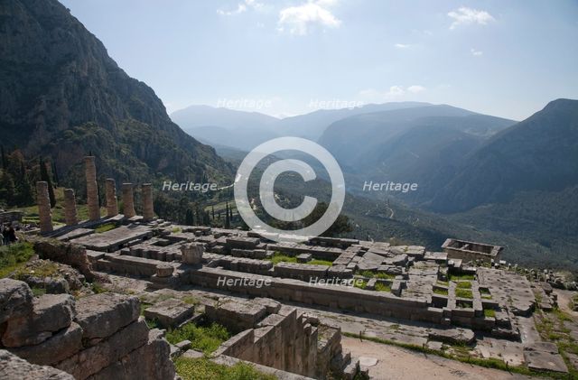 The Temple of Apollo, Delphi, Greece. Creator: Samuel Magal.